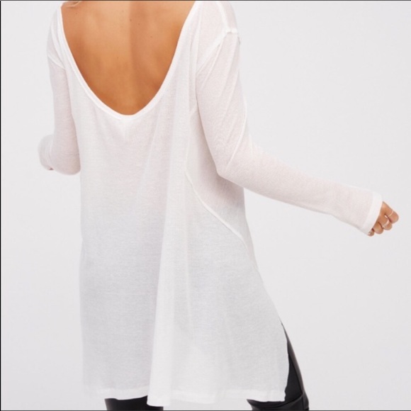 NWT Free People maroon oversized thermal - Picture 8 of 8